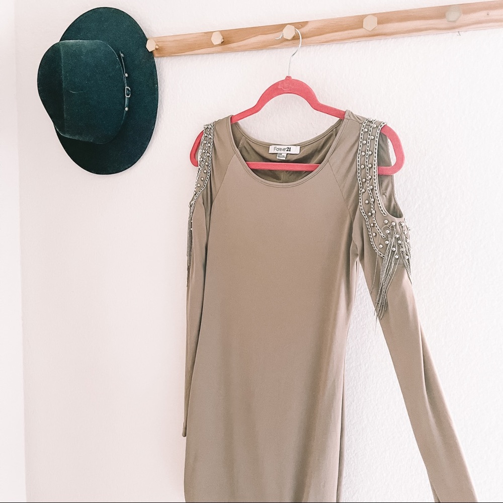 Long sleeve sequence mini dress